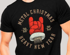 Camiseta Metal Christmas Heavy New Year Natal - loja online