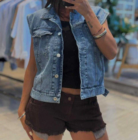 CHALECO DE JEAN (EO01744) - comprar online