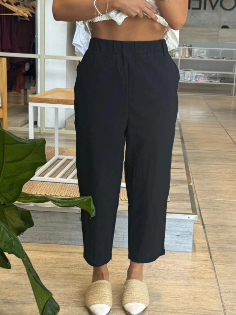 PANTALON LINO CON BOTON (M1030) - comprar online