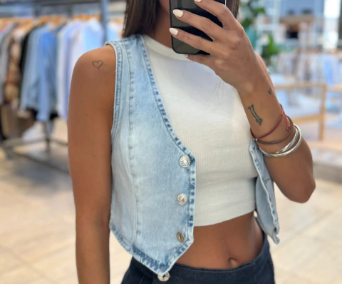 CHALECO SASTRE DENIM (EO01713) - comprar online