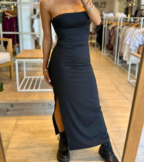 VESTIDO LARGO STRAPLESS (CD-107MIC) - comprar online