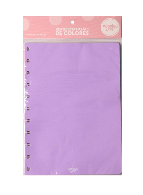 Refill para Cuaderno de Discos Loop Carta "Colores" - Mooving