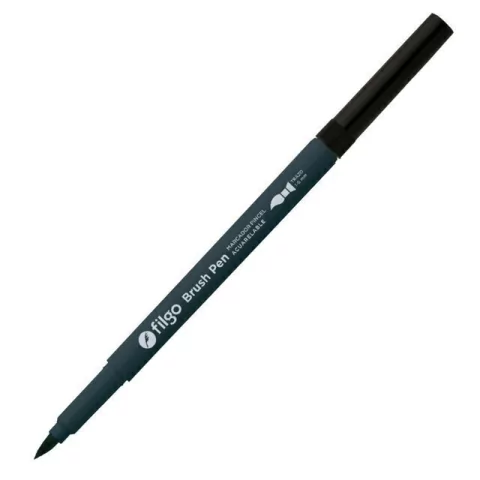 Marcador Punta Pincel 035 "Brush Negro" - Filgo