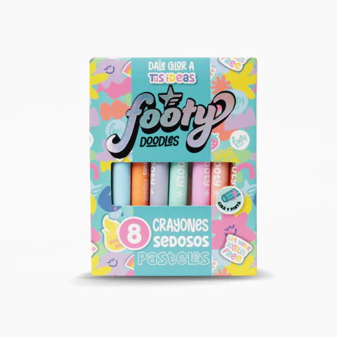 Crayones Sedosos Pasteles x8 - Footy - comprar online