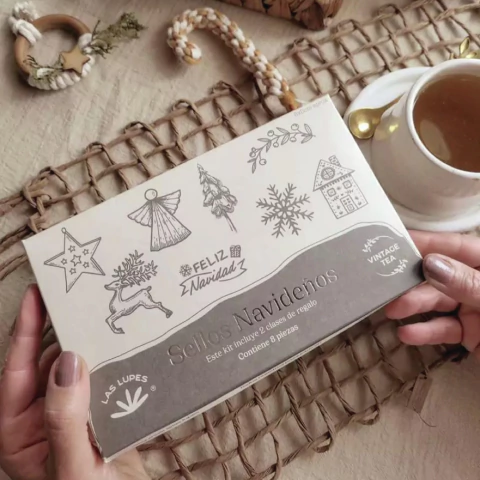 Set de Sellos Navideños Vintage Tea - Las Lupes - comprar online