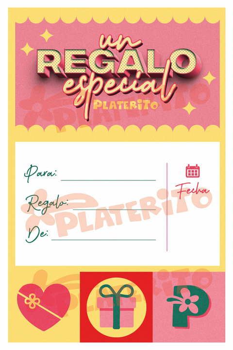 Tarjeta de Regalo Gift Card - Platerito - comprar online