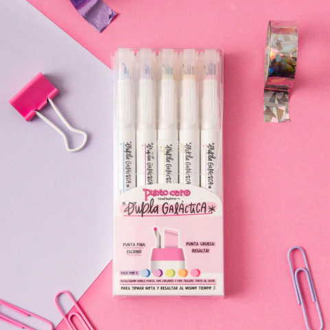 Resaltadores Dupla Galáctica x5 - Punto Cero - comprar online