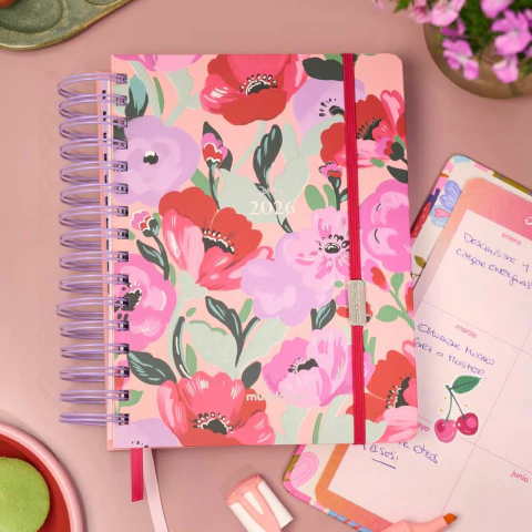 Agenda 16x22 cm Diaria Trend Flores - FW - comprar online