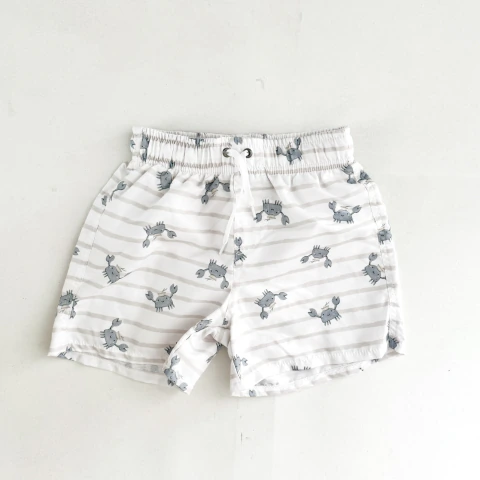 Shorts infantiles rayitas y cangrejos