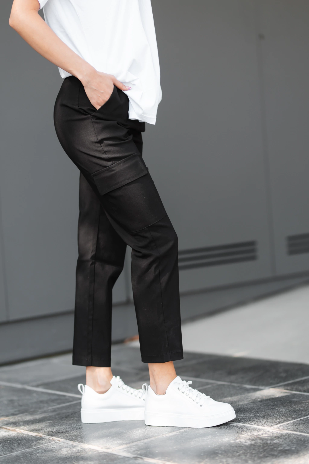Pantalon Cargo Ana - Negro
