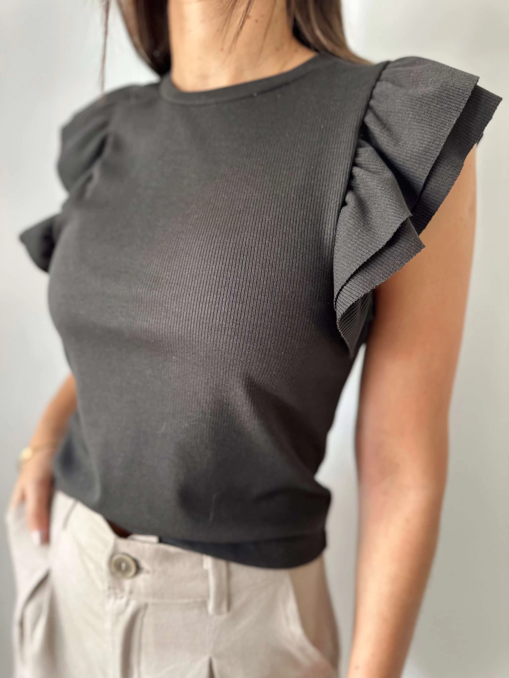 Musculosa Sakura - Negro