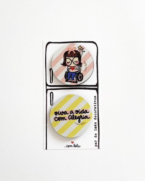 Dupla ímã decorativo Alegria