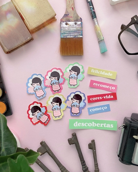 kit de adesivos de vinil Lola cores do recomeço - comprar online