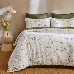 Forro Duvet Roma Print Arbusto jade