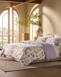 Forro Duvet Roma Print floral lila en internet