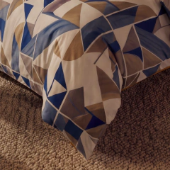 Tendido Acolchado Roma Print geométrico azul - tienda online
