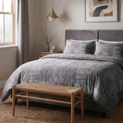Tendido Acolchado Roma Print Equilibrio Gris - comprar online