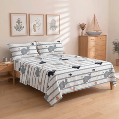JUEGO DE SÁBANA BALLENAS SPAZIOS - comprar online