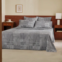 Juego de Sàbana Roma Print Equilibrio Gris - tienda online