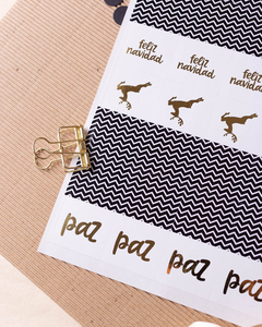 Stickers Navidad Cierra bolsas/cajas con foil stamping - tienda online
