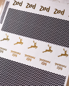 Imagen de Stickers Navidad Cierra bolsas/cajas con foil stamping