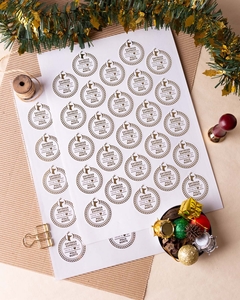 Stickers Navidad Envio Express con foil stamping