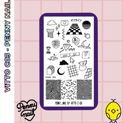 Placa Stamping Vapor Wave - Diseño Penny by Vitto
