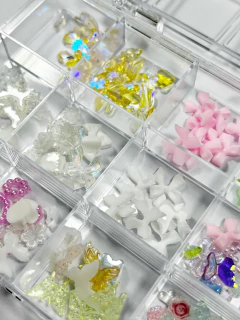 Caja de Apliques 3D Surtidos x 12 - Rosas + Moños + Estrellas + Mariposas - tienda online