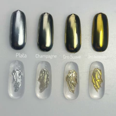 Polvo Cromado - Espejo oro suave - ManiCurie - tienda online