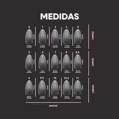 Tips Medianos Almendra MELY Prelimados - en Caja x 300u - para Soft gel y Press on Nails - comprar online