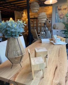 ESCRITORIO CON CABALLETES PIE EN MADERA EN ZOITA 2" - tienda online