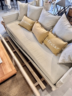 SILLON CAMA OLIVIA - FUNDAS VERDE PALTA - tienda online