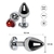Gemini Rojo M: Joya anal Medium con gema roja en forma de corazon 11054SMR - comprar online