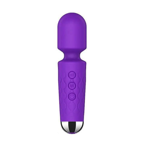 Vibrador Varinha Mágica Recarregável Stacy Mini Roxo