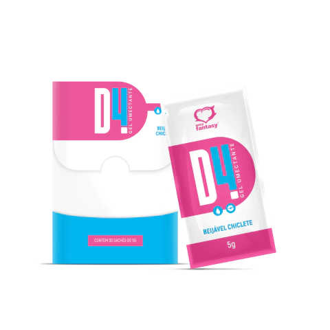 Gel D4 Lubrificante Chiclete Sachê