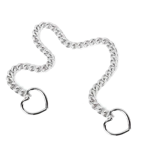 Coleira de Corrente com 2 Corações