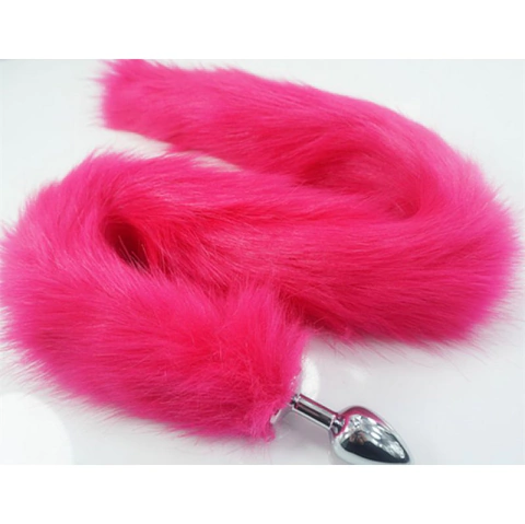 PLUG ANAL RABO DE RAPOSA PINK 81CM - comprar online