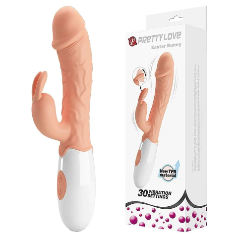 VIBRADOR PONTO G E CLITORIS EASTER BUNNY PILHA