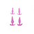 KIT COM 4 PLUGS ANAL SILICONE ROSA - comprar online