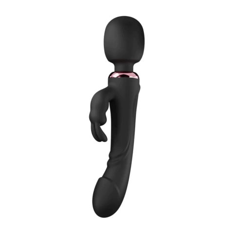 VIBRADOR E VARINHA RECARREGAVEL PRETO