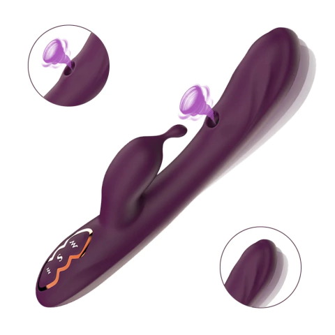 VIBRADOR TRIPLA ESTIMULAÇÃO ROXO