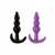 PLUG ANAL SILICONE ANELADO 9X8 PRETO/ROSA MPA1012