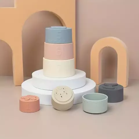 Apilables de silicona con números y animalitos - comprar online