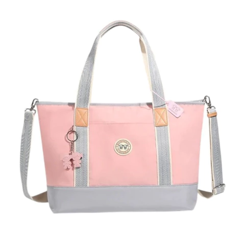 BOLSA DE OMBRO TRANSVERSAL MENINO&MENINA PREMIUM ROSA CLARO