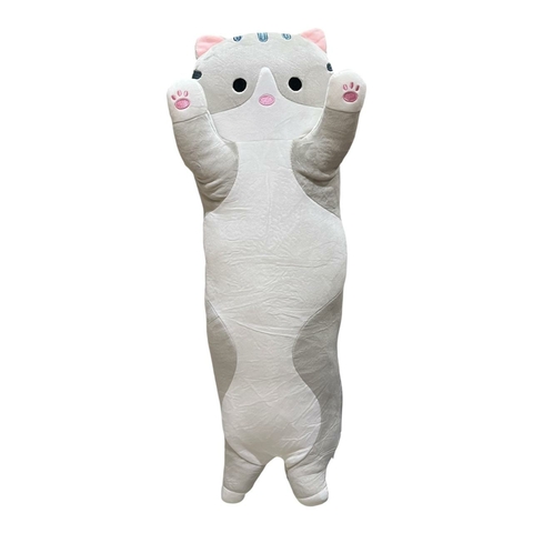 PELUCIA GATO 70CM CINZA