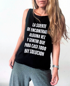 Musculosa LA SUERTE DE ENCONTRARTE - comprar online