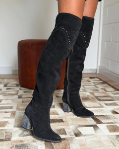 MONET NEGRO GAMUZA - KARAMELHO