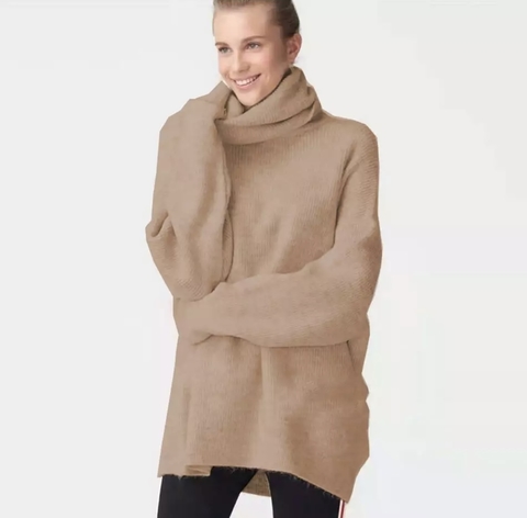 Camisa Cashmere Bege Oversized