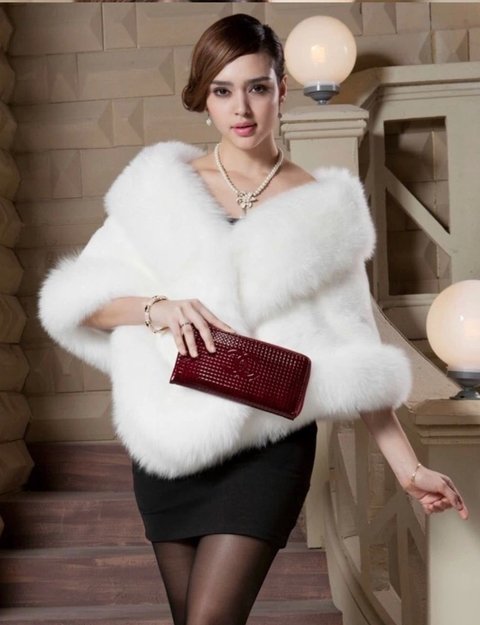 Pelerine Faux Fox Fur