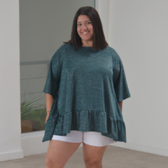 Poncho lurex con volados (60BRI) - comprar online